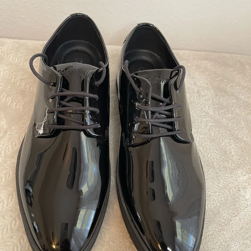 Calvin Klein Glossy Black‎ Oxfords